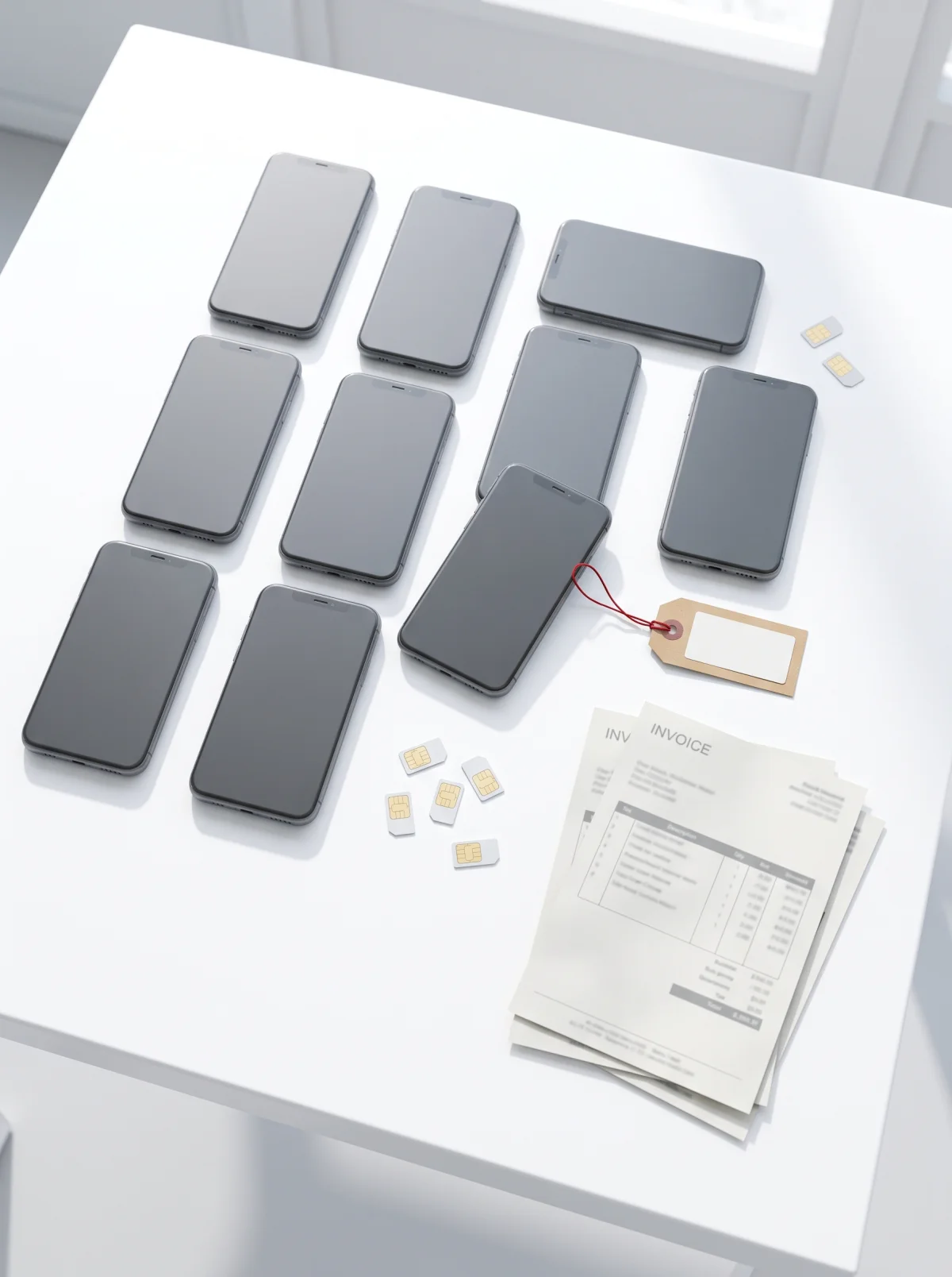 Téléphones et cartes SIM saisis